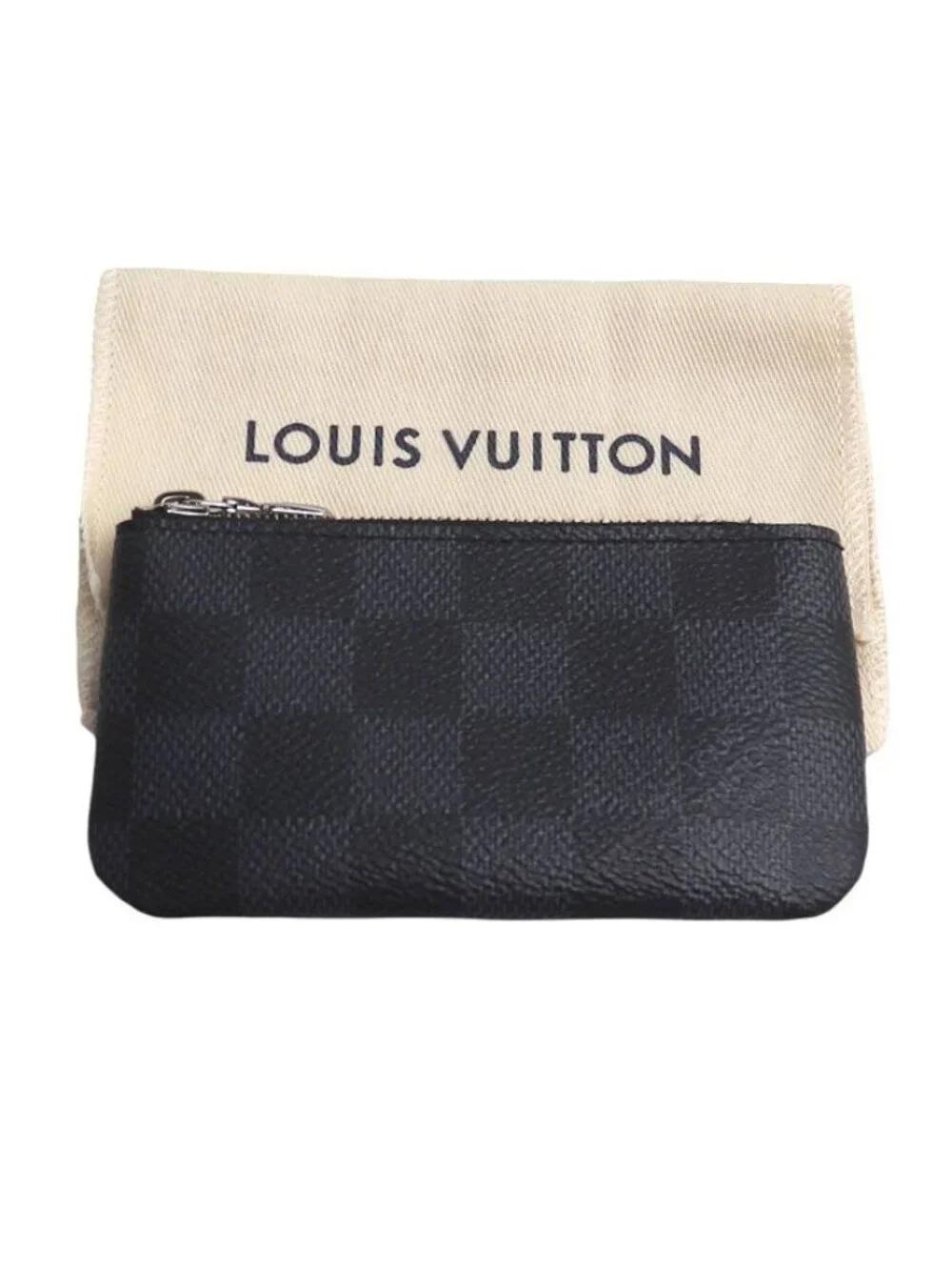 Louis Vuitton Pochette Cles Coin Purse Damier Graphite